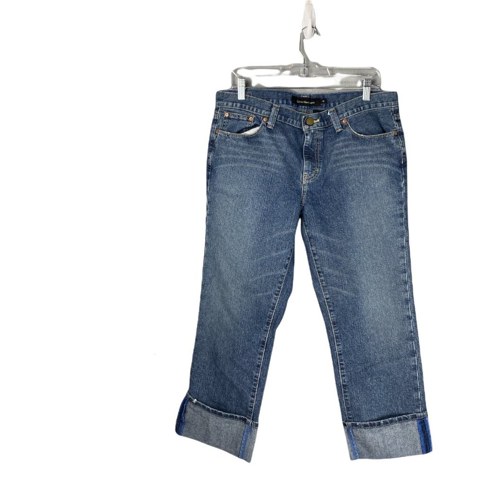 Women's Calvin Klein CROPPED Jean - PIONEER WASH - Size 12